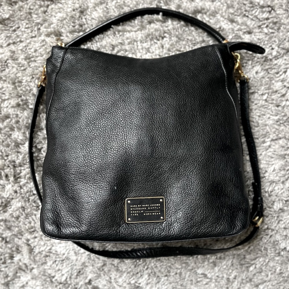 Marc by Marc Jacobs Workwear Bag: Black with Gold Hardware